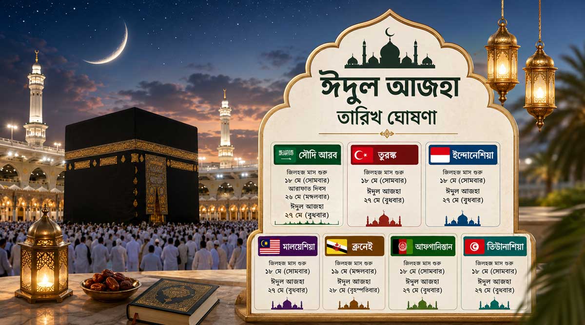 ঈদুল আজহার তারিখ ঘোষণা: কোথায় কবে উদযাপিত হবে কোরবানির ঈদ