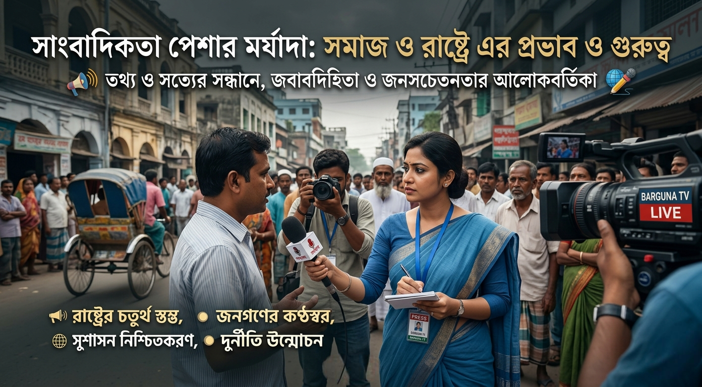 সাংবাদিকতা পেশার মর্যাদা: সমাজ ও রাষ্ট্রে এর প্রভাব ও গুরুত্ব