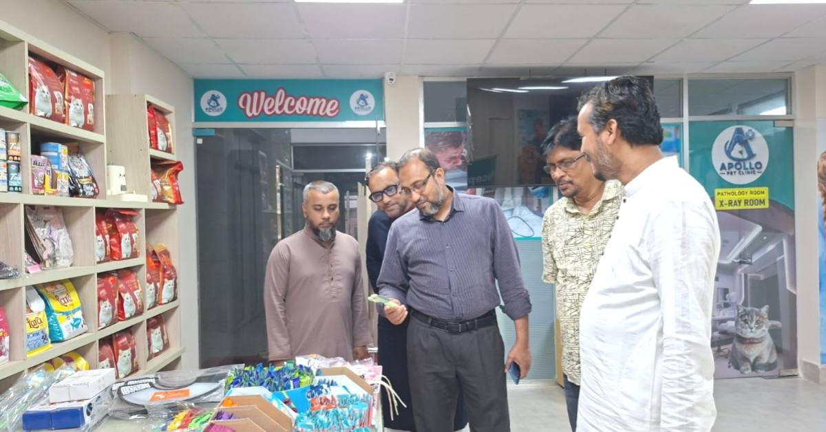 গাজীপুরে অ্যাপোলো পেট ক্লিনিক পরিদর্শন করলেন কামরুল হাসান মিলন এমপি